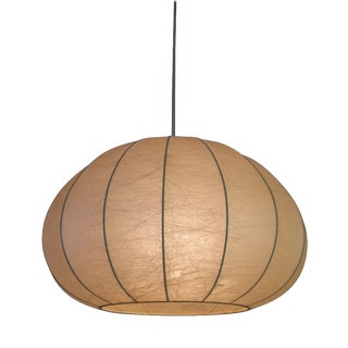 Mid-Century Round Cocoon Pendant Lamp, Italy, 1960s For Sale