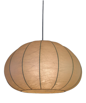 Mid-Century Round Cocoon Pendant Lamp, Italy, 1960s