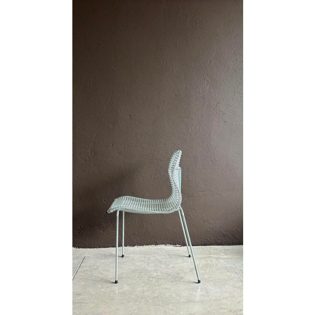1990s Galvanized Metal Rascal Dining Chairs by Niall O'Flynn for Spectrum, 1997, Set of 4 For Sale - Image 5 of 6
