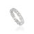 Metal Certified 2.3 Carat Pear Cut Diamond Full Eternity Band Ring Size 4 in 18k White Gold For Sale - Image 7 of 17