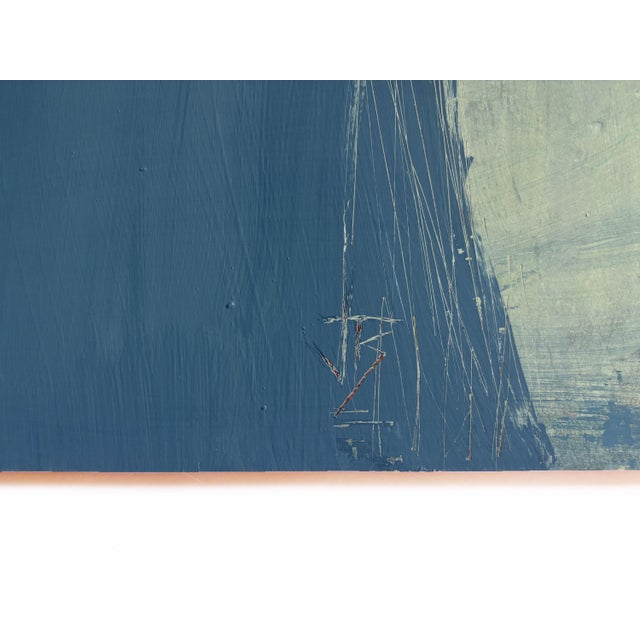 "River Moss" Blue & Green Abstract Painting, Large Neutral Contemporary Painting by JTS For Sale In Minneapolis - Image 6 of 13