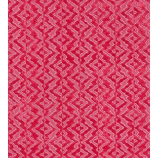 The House of Scalamandré Echo Velvet Fabric, Raspberry For Sale