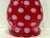 Mid-Century Modern Fenton Cranberry Red Opalescent Coin Dot Sugar Shaker Muffineer With Lid For Sale - Image 3 of 9