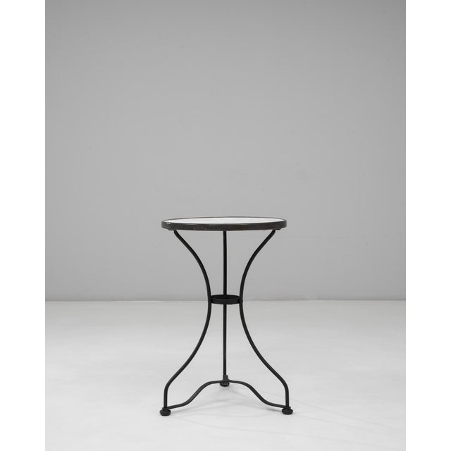1900s French Bistro Style Iron Table With Marble Top For Sale - Image 18 of 18