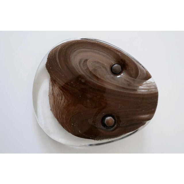 Mid-Century Italian Modern Marbled Glass Push & Pull Door Handle, 1960s For Sale - Image 15 of 18