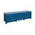 This low, elongated wooden credenza showcases a striking, weathered cerulean blue lacquer finish that emphasizes its...
