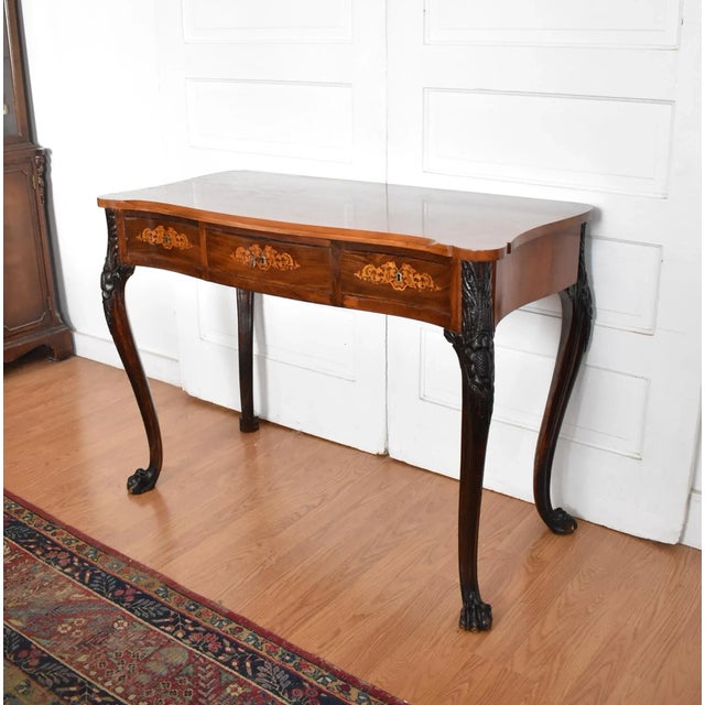 Early 18th Century 18th-Century Queen Anne Irish Marquetry Bureau Plat Desk For Sale - Image 5 of 13