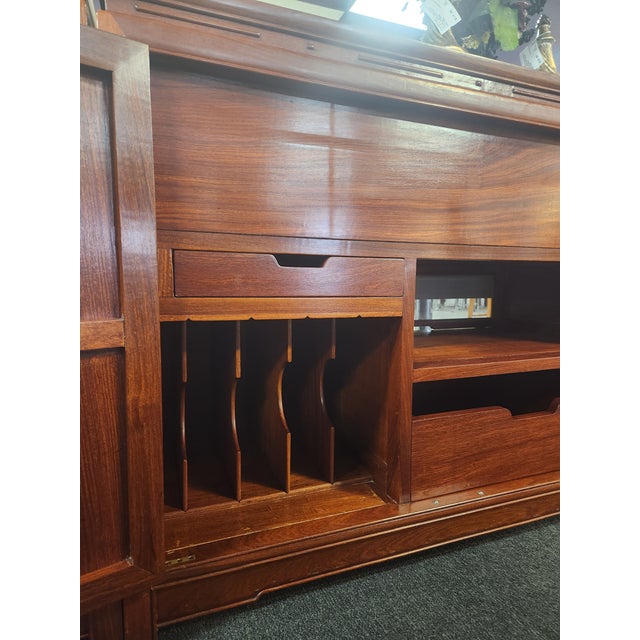 1960's George Zee Rosewood Oriental Style Stereo Cabinet For Sale - Image 17 of 17