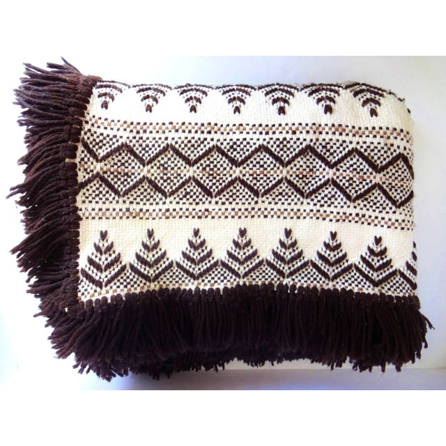 20th Century Swedish Weave on Monk Cloth Huck Embroidery Blanket For Sale - Image 4 of 8