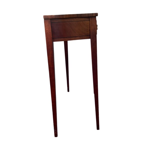 Late 20th Century Mahogany Inlaid Banded Console Table Tradition House For Sale - Image 17 of 18