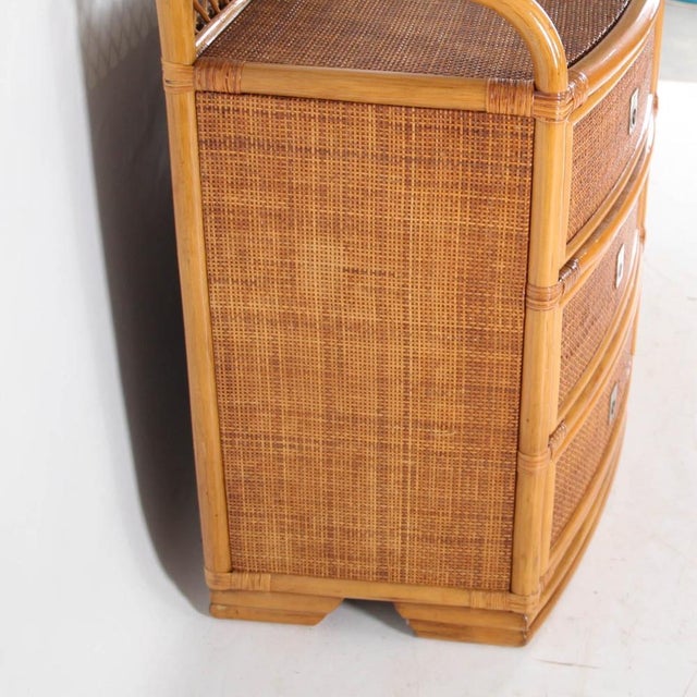 Vintage Rattan Chest of Drawers, 1970s For Sale - Image 10 of 16