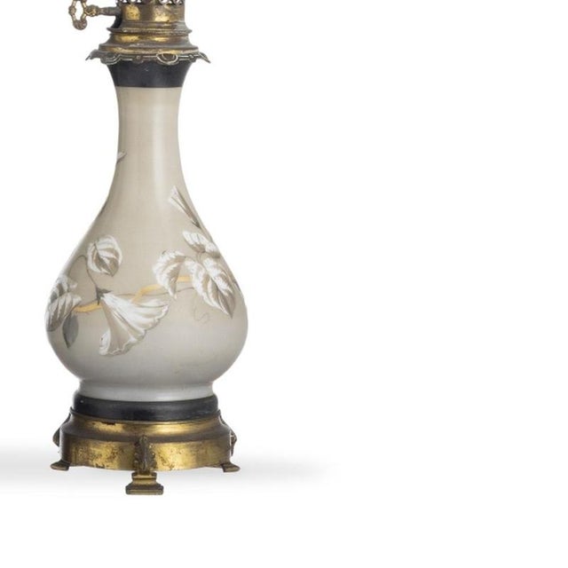 19th Century Frosted Glass Lamps, Set of 2 For Sale - Image 5 of 6