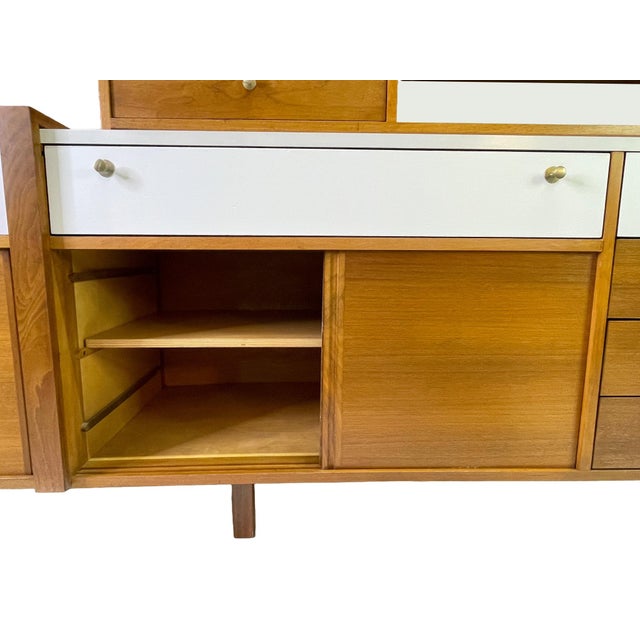 Brown Saltman Walnut Modular Wall Unit Attributed to Martin Borenstein, 1960s For Sale - Image 11 of 18