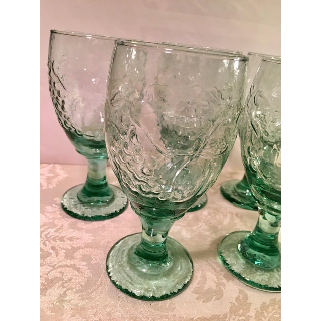 Light Green Water Goblets Set of 7 Chairish