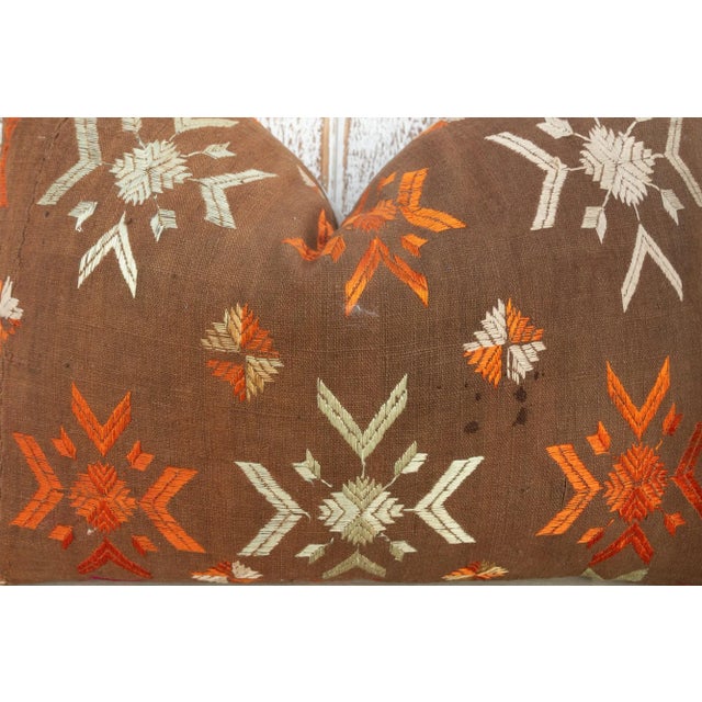 Early 21st Century Rani Antique Indian Folk Lumbar Pillow For Sale - Image 5 of 8