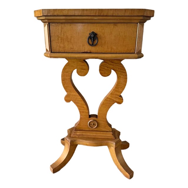 Early 20th Century "Biedermeier Style" Lyre Side Table For Sale