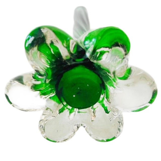 Vintage Twisted Green Glass Vase, 1950s For Sale - Image 6 of 7