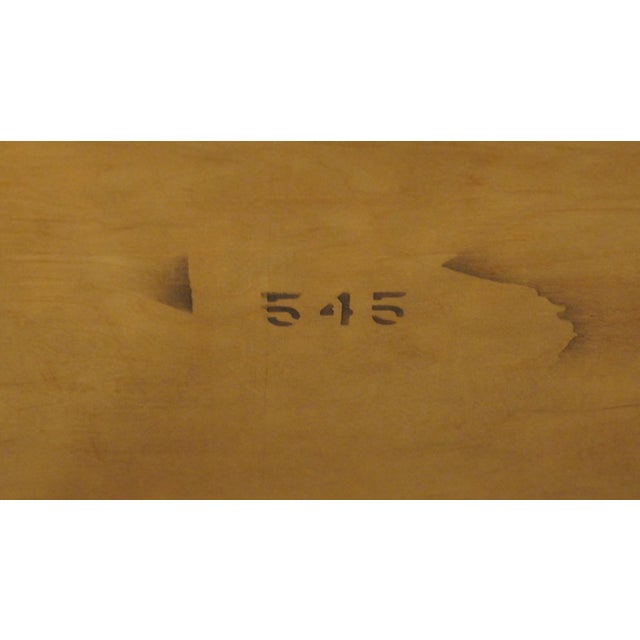 Wood Ethan Allen / Baumritter Heirloom Nutmeg Maple 38" Scalloped Frame Mirror 545 For Sale - Image 7 of 7