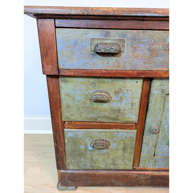 19th Century Antique Primitive Jelly Cupboard Cabinet Dry Sink Washstand For Sale - Image 4 of 18