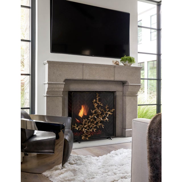 Not Yet Made - Made To Order Warm Black Butterfly Fire Screen Fireplace Screen For Sale - Image 5 of 6