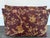Pretty pair of metallic brocade pillows, in rich eggplant, taupe, burgundy, and burnt orange. Please see condition details...