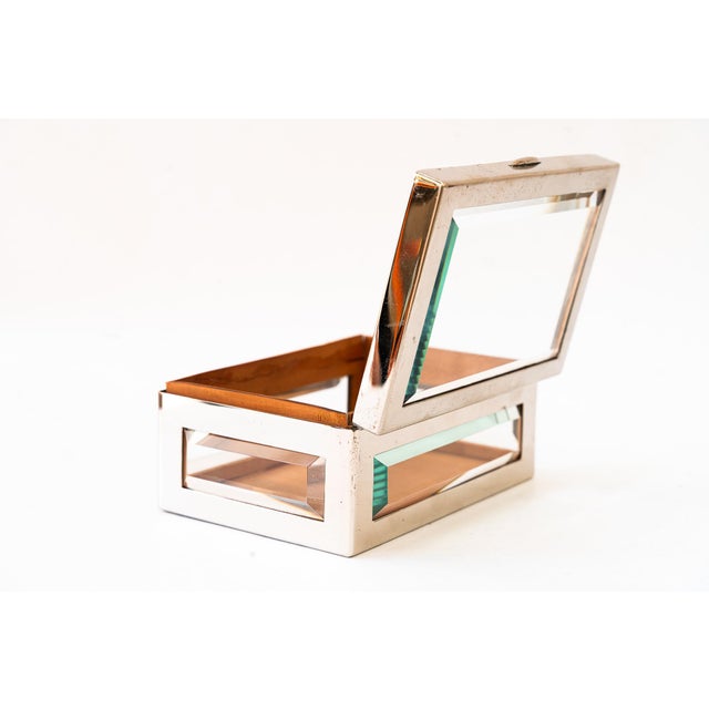 Nickel-Plated, Wood and Cut Glass Box, Vienna, 1920 For Sale - Image 13 of 15