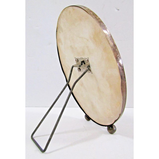 Metal Antique Hallmarked Sterling Silver Oval Picture Frame With Alice Roosevelt Photo For Sale - Image 7 of 13