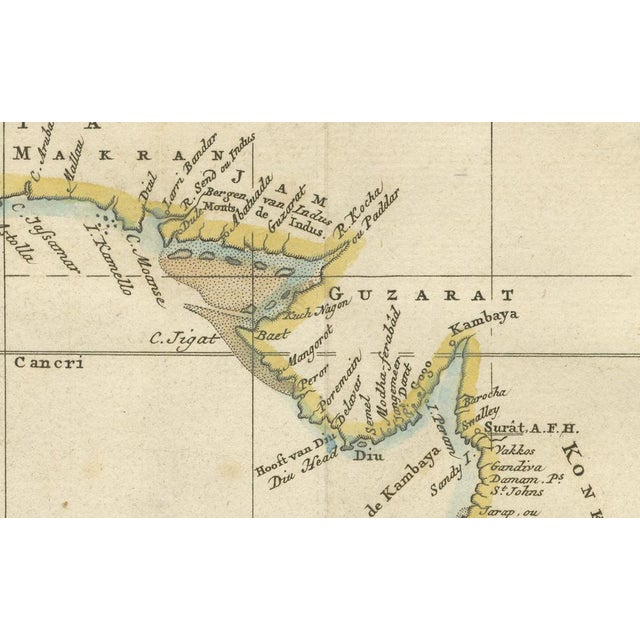 Hand-Colored Map of Persia, Gujarat and Malabar Coasts, 1773 For Sale - Image 3 of 10