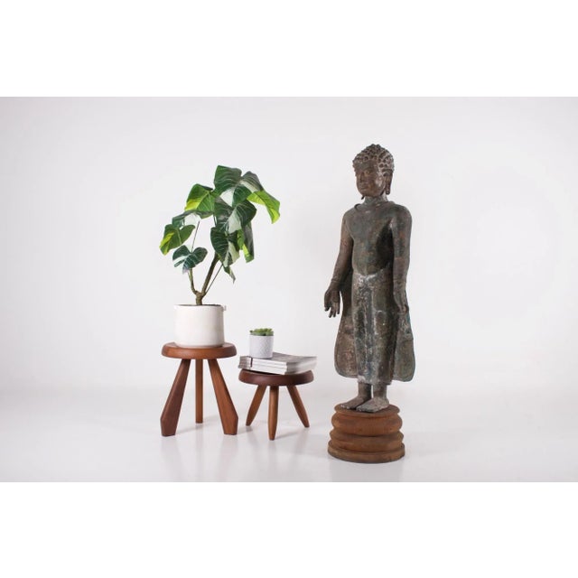 Môn Dvaravati Artist, Large Buddha, 1800s, Bronze For Sale - Image 12 of 15