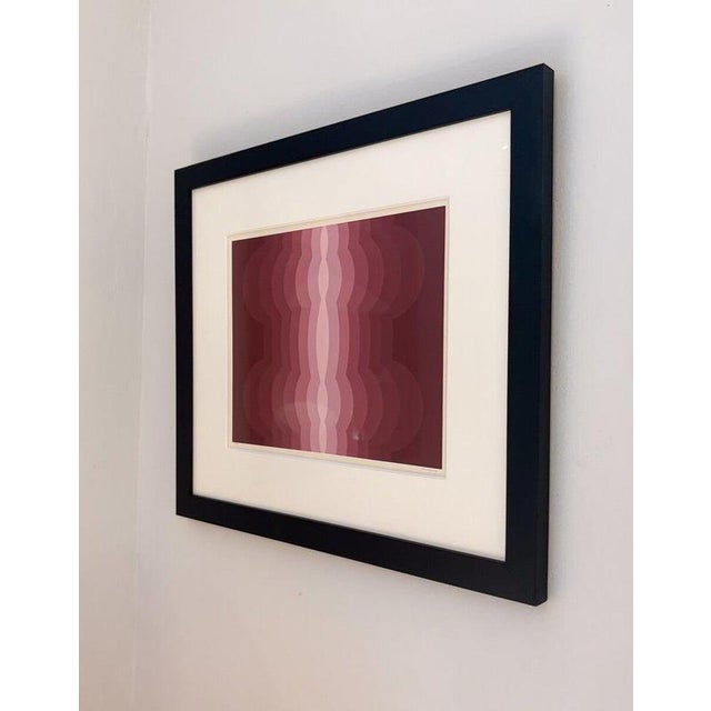 Abstract Pink Screen Print by Miodrag, 56/75 This piece is attributed to the mentioned designer/maker. It has no...