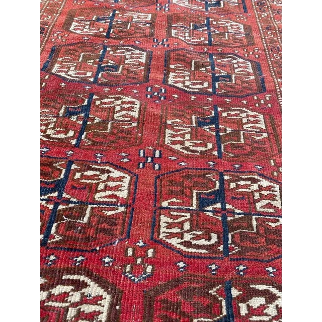 Antique Turkmen Boukhara Rug For Sale - Image 9 of 13