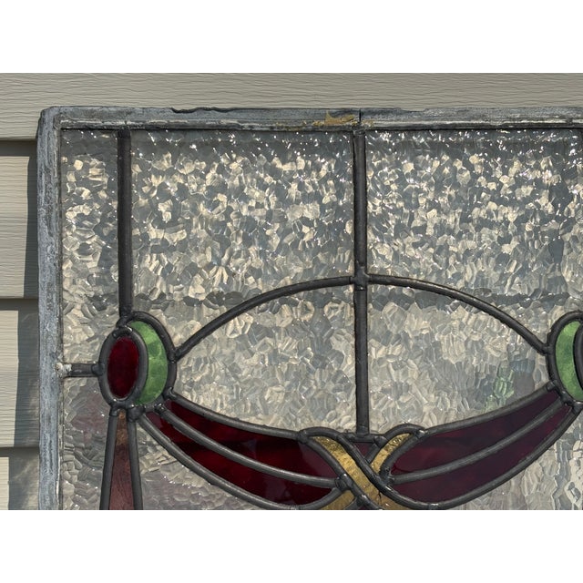 Rustic European Early 20th Century Stained Glass Window For Sale - Image 3 of 11