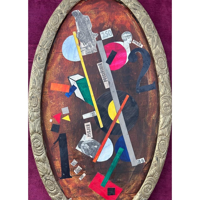 Constructivist Collage, 1930s, Mixed Media & Gouache For Sale - Image 9 of 15
