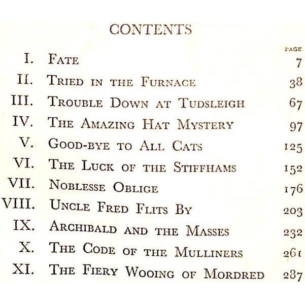 WODEHOUSE, P.G. [312] pp. Herbert Jenkins Limited 1936 First Printing 7 1/2" x 5 1/4" Custom bound in calfskin leather w/...