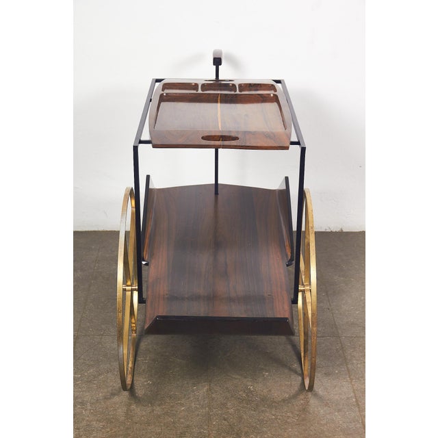 Mid-Century Modern Vintage Brazilian Trolley by Jorge Zalszupin, 1960s For Sale - Image 3 of 18