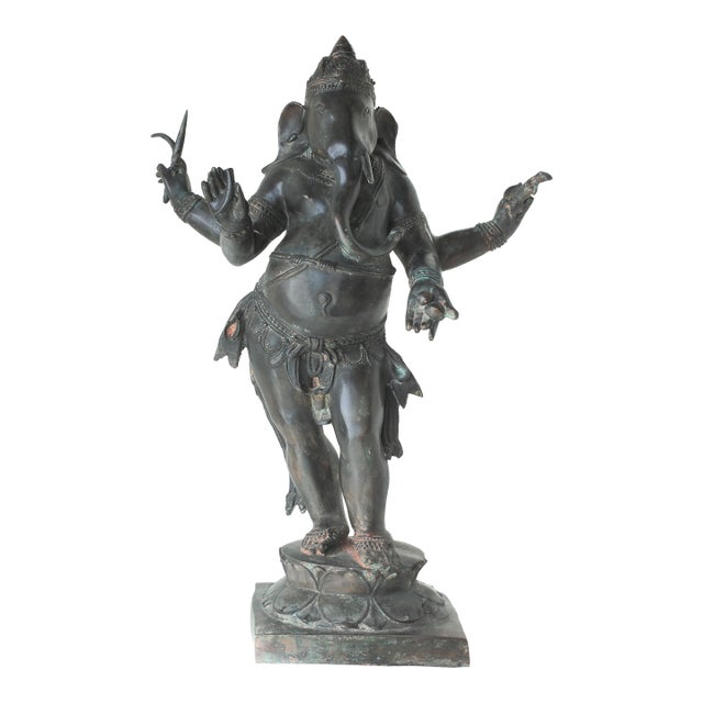 Large Antique Chola Style Standing Ganesha For Sale
