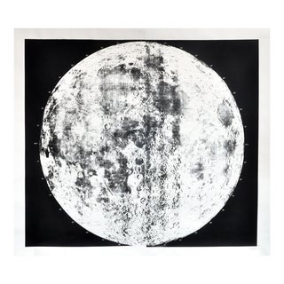 Unframed Silk-Screened Moon For Sale