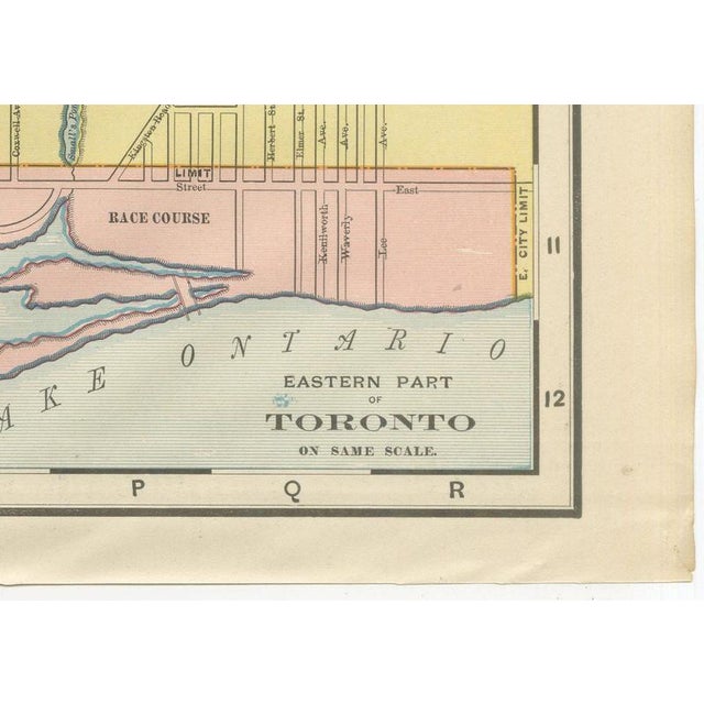 Antique Map of Toronto with Queens Park by Rand McNally, 1899 For Sale - Image 9 of 12
