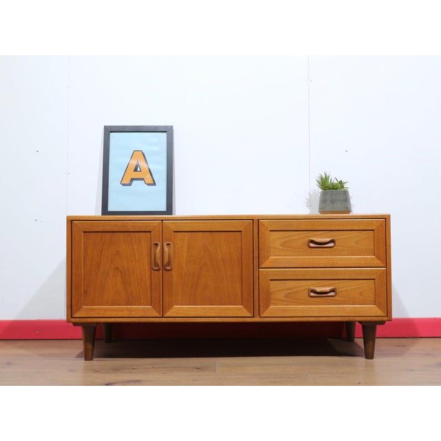 Mid-Century Modern Mid Century Modern Vintage Teak Media Cabinet Credenza by G Plan Danish Style For Sale - Image 3 of 14