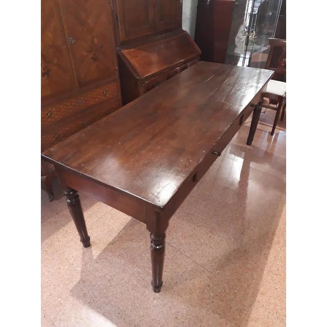 Antique Walnut Dining Table For Sale - Image 4 of 6