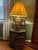 VIntage Petite 19" Hand-Painted Gilt Chinoiserie "Shan Shui" Demilune Cabinet For Sale - Image 10 of 13