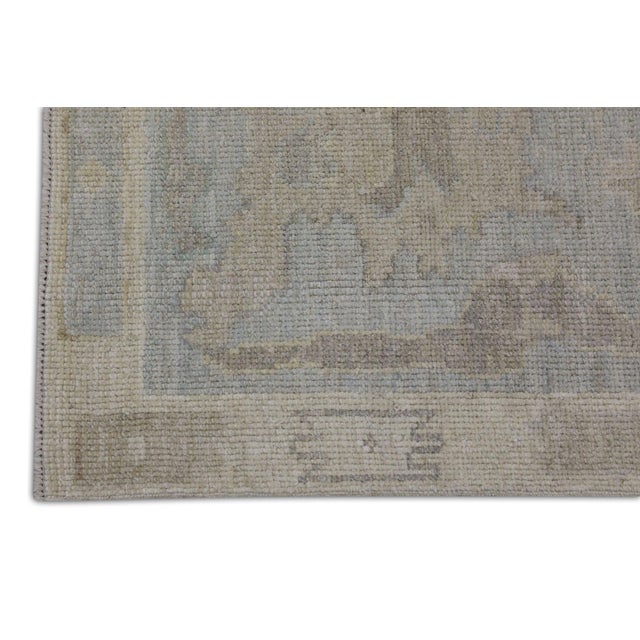 Turkish Oriental Hand Knotted Rug Turkish Oushak 9'10" x 13'11" For Sale - Image 3 of 7