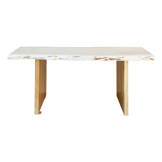 California Coastal 72" Bleached Live Edge Table For Sale