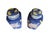 Blue Vintage Chinoiserie Blue and Pink Floral Ceramic Jars- A Pair For Sale - Image 8 of 10