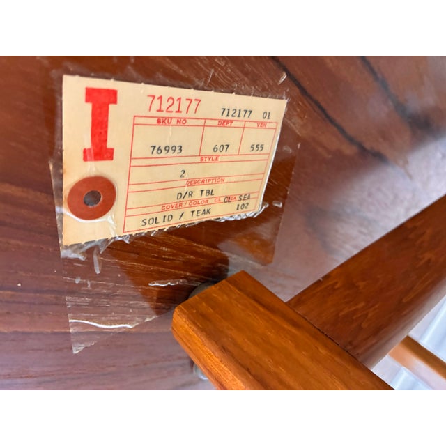 Mid Century 1960's Bendt Winge Teak Dining Table Norway For Sale - Image 9 of 12