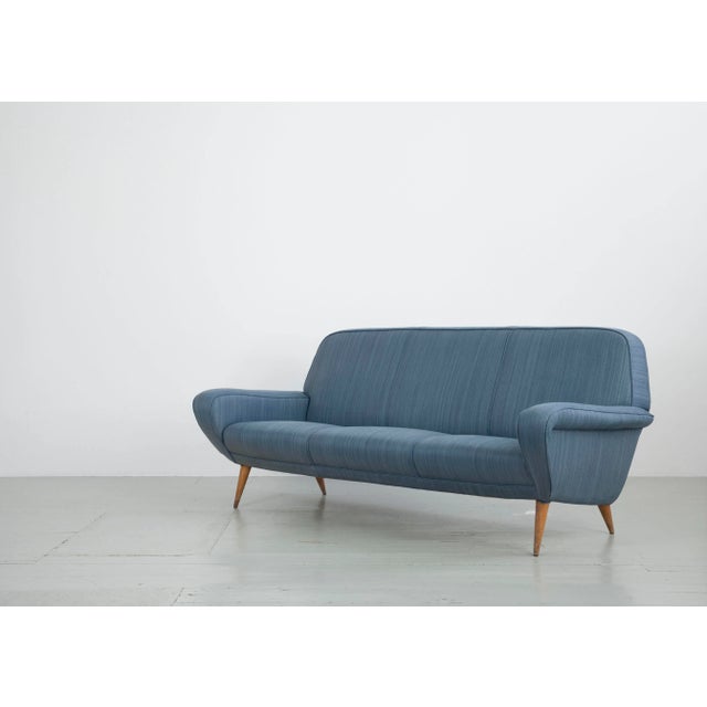 Textile 3-Seater Model 830 Sofa by Gianfranco Frattini for Cassina, 1950s For Sale - Image 7 of 18