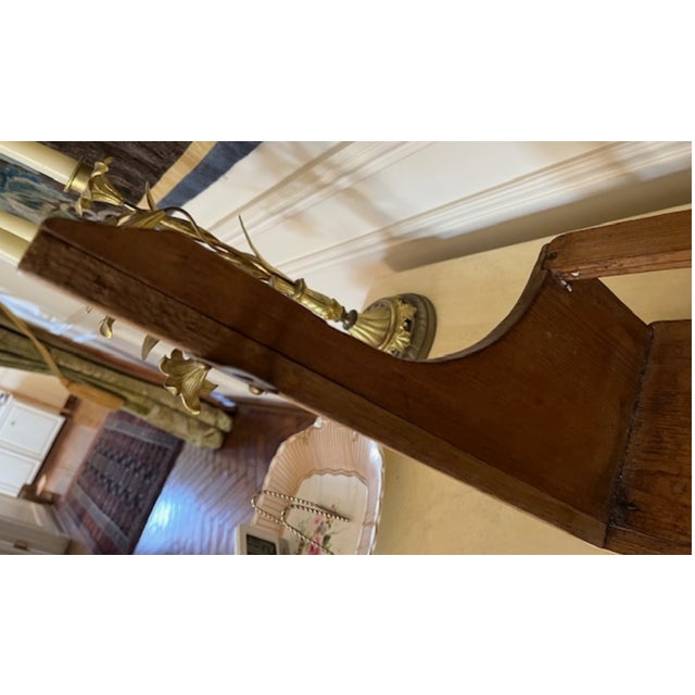 Antique Pine Wall Shelf With Galley For Sale In San Diego - Image 6 of 7