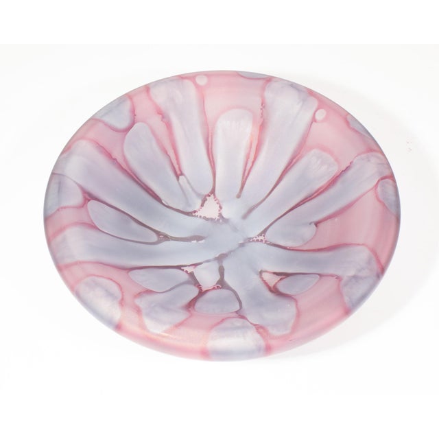Gallo Glass Purple Pink Satin Glass Bowl For Sale - Image 4 of 6