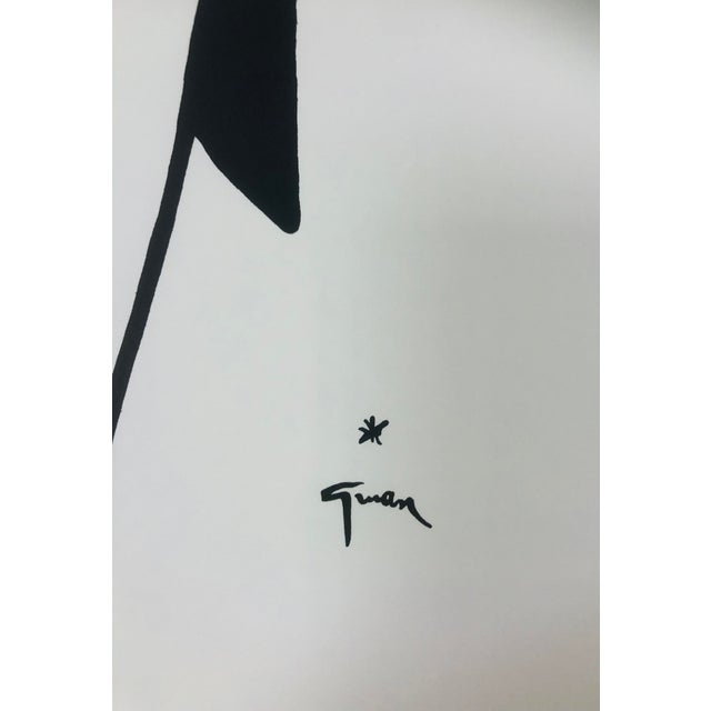 Original Vintage Le Rouge Baiser Offset Lithograph Poster Linen Backed on Canvas by René Gruau, 1970s For Sale - Image 6 of 18