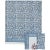 Indian Anna Twin-XL Bed Blue Flat Sheet For Sale - Image 3 of 6